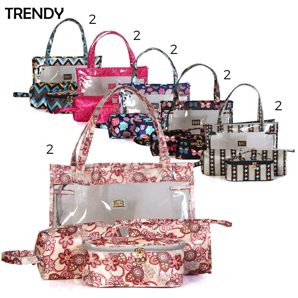 SET DE PORTACOSMETICOS TRENDY X 3