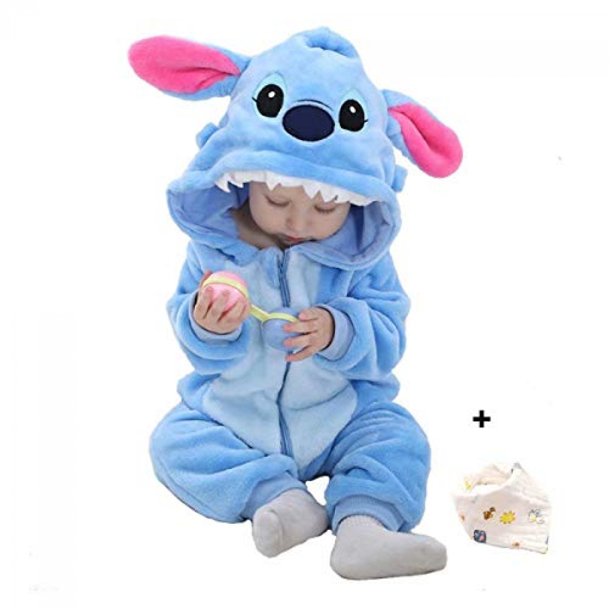 Pijama de Stitch bebé 🥰🫶🏻💙 1 disponible Talla 18 a 24 meses 65$